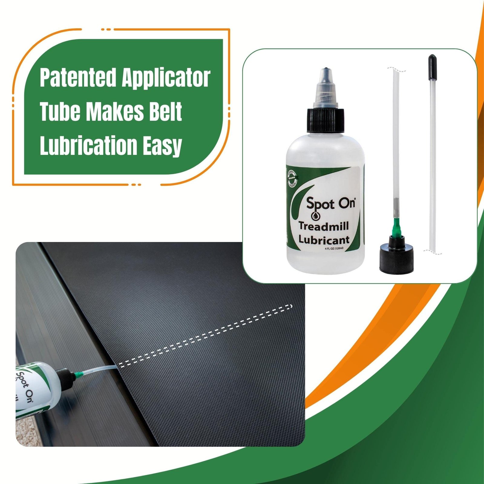 Treadmill Belt Lubricant - Made in The USA - Patented 8 inch Application Tube and Precision Twist Cap - 100% Pure Silicone - Spot On - Image 10