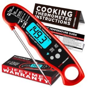 Alpha Grillers Meat Thermometer Digital - Instant Read Food Thermometer for Cooking and Grilling Gifts for Men Valentines Day Gifts for Him Her Mom Da