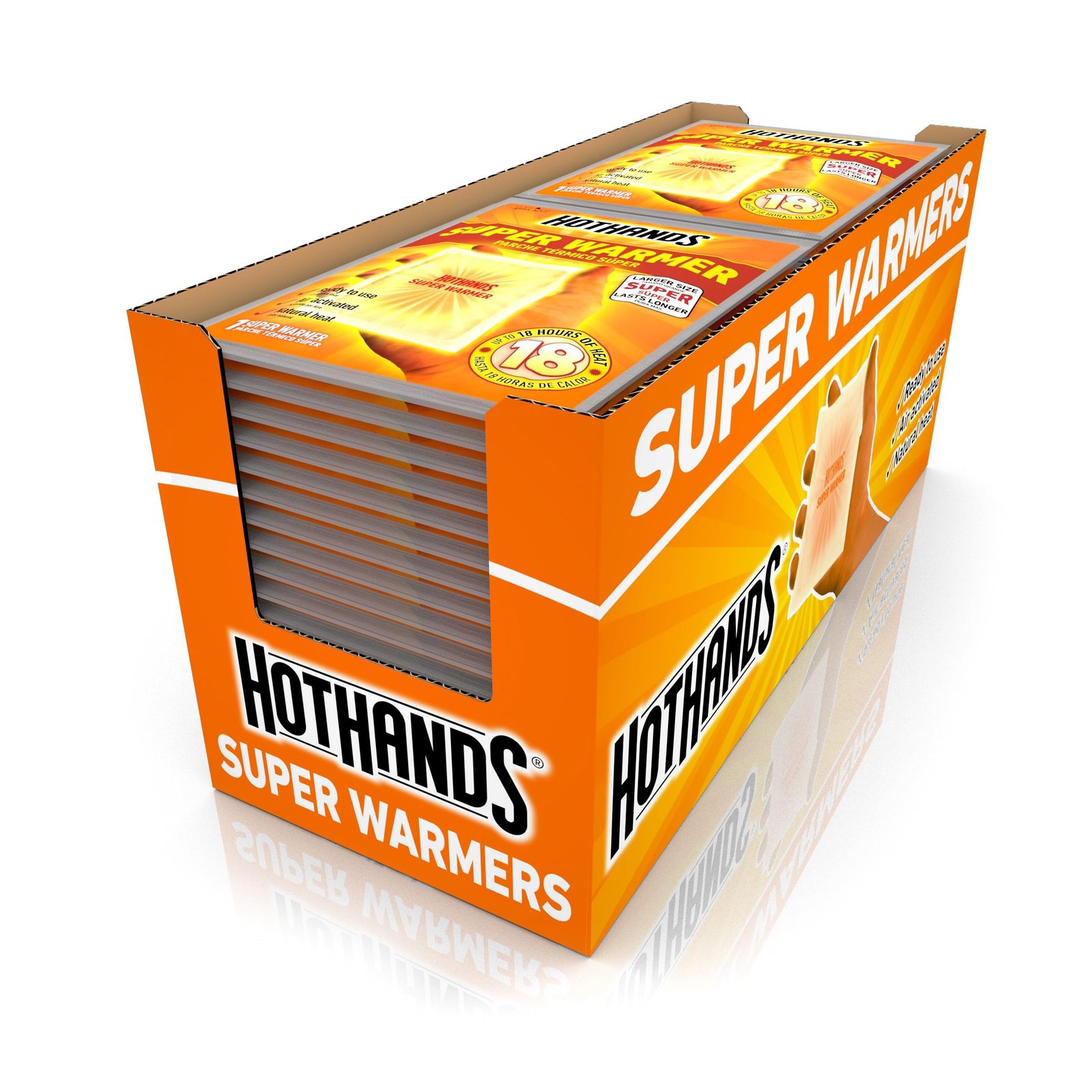HotHands Body & Hand Super Warmers - Long Lasting Safe Natural Odorless Air Activated Warmers - Up to 18 Hours of Heat - 40 Individual Warmers