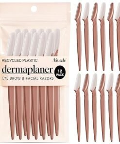 Kitsch Dermaplane Razor for Women Face – Face Razors for Women & Men, Eyebrow Trimmer & Face Shaver – Exfoliating Facial Razor & Skin Care Tool for Sm - High Quality Product Image