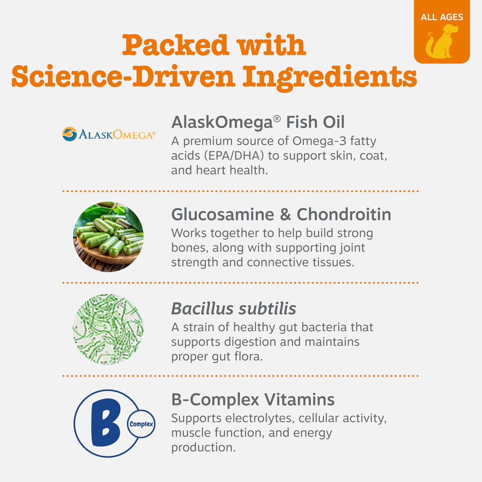 Zesty Paws Multivitamin Treats for Dogs: Joint Support + Digestive Enzymes & Probiotics, Grain-Free Vitamins & Supplements - Image 10