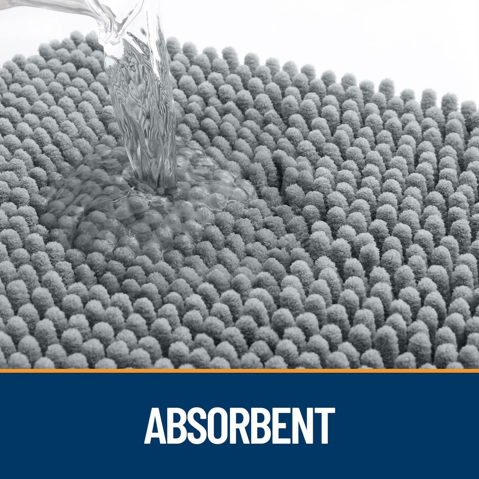 OLANLY Dog Door Mat for Muddy Paws 30x20, Absorbs Moisture and Dirt, Absorbent Non-Slip Washable Doormat, Quick Dry Chenille Mud Mat for Dogs, Entr... - Image 9