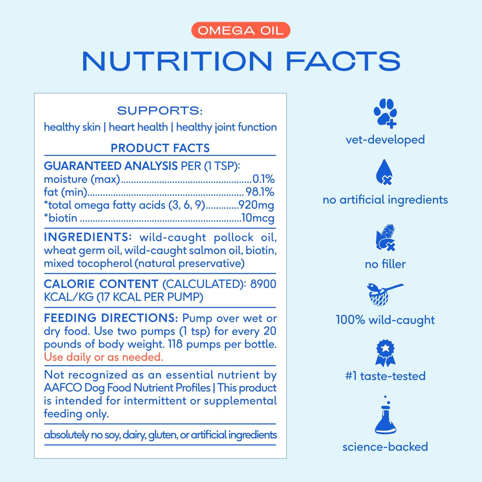 Wild Alaskan Salmon Omega 3 Fish Oil for Dogs & Cats - Healthy Skin, Shiny Coat & Strong Joints - Image 10