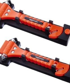 Amazon Basics Emergency Seat Belt Cutter and Window Hammer Tool, Car Accessories, 2 Pack, SW-835 - High Quality Product Image
