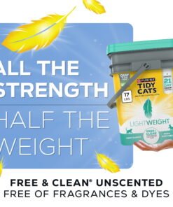 Purina Tidy Cats Free and Clean LightWeight Cat Litter, Unscented, 17 lb Pail - High Quality Product Image