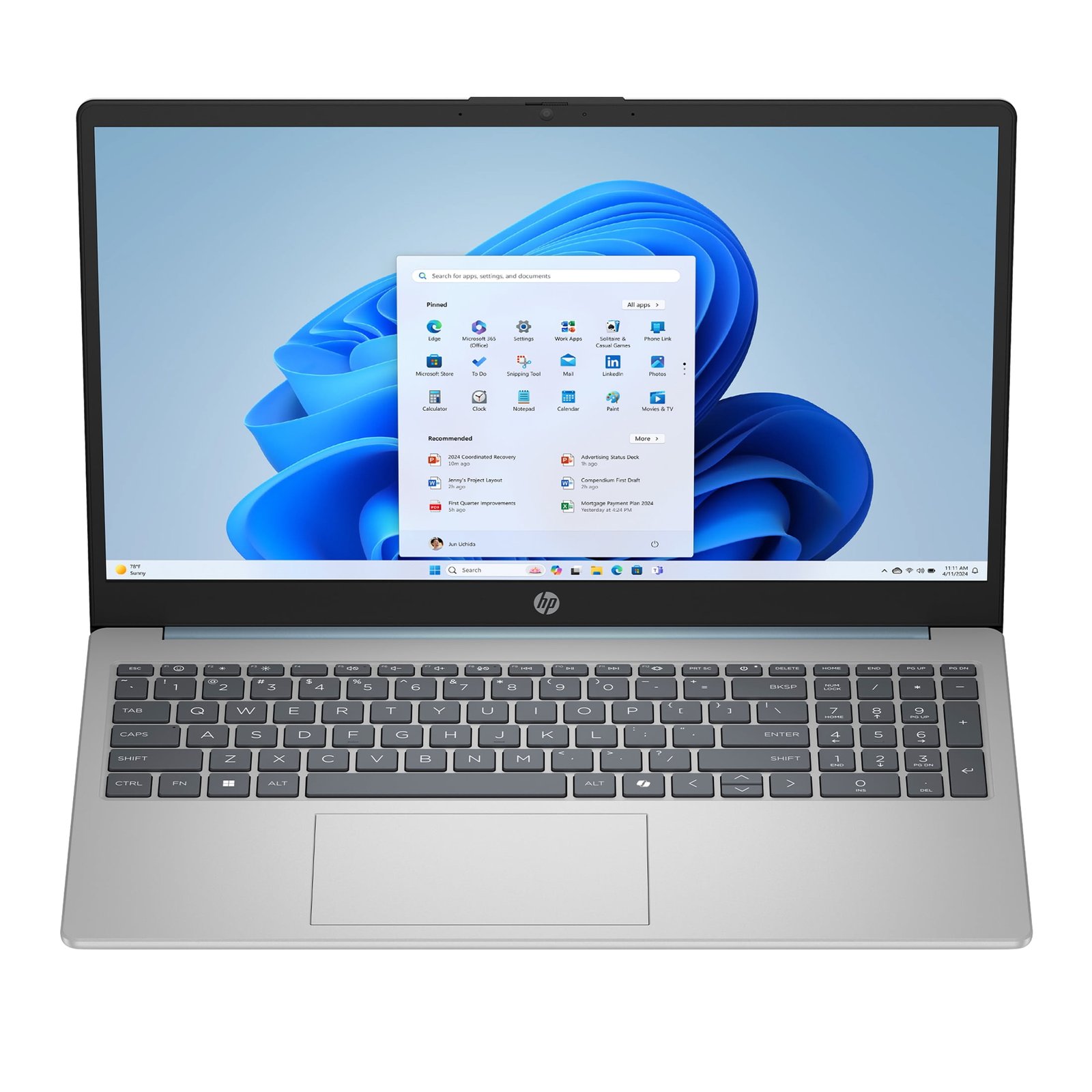 HP 15.6 inch Windows 11 Touch Laptop Intel Core i3-N305 8GB RAM 256GB SSD Moonlight Blue - Image 7