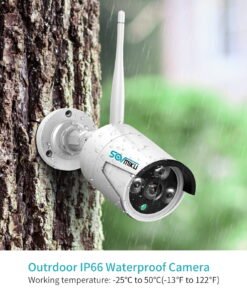 Hiseeu 4Pcs 3MP Wired Wi-Fi Security Camera System,Color Night Vision , IP66 Waterproof, Motion Alert,No HDD - High Quality Product Image