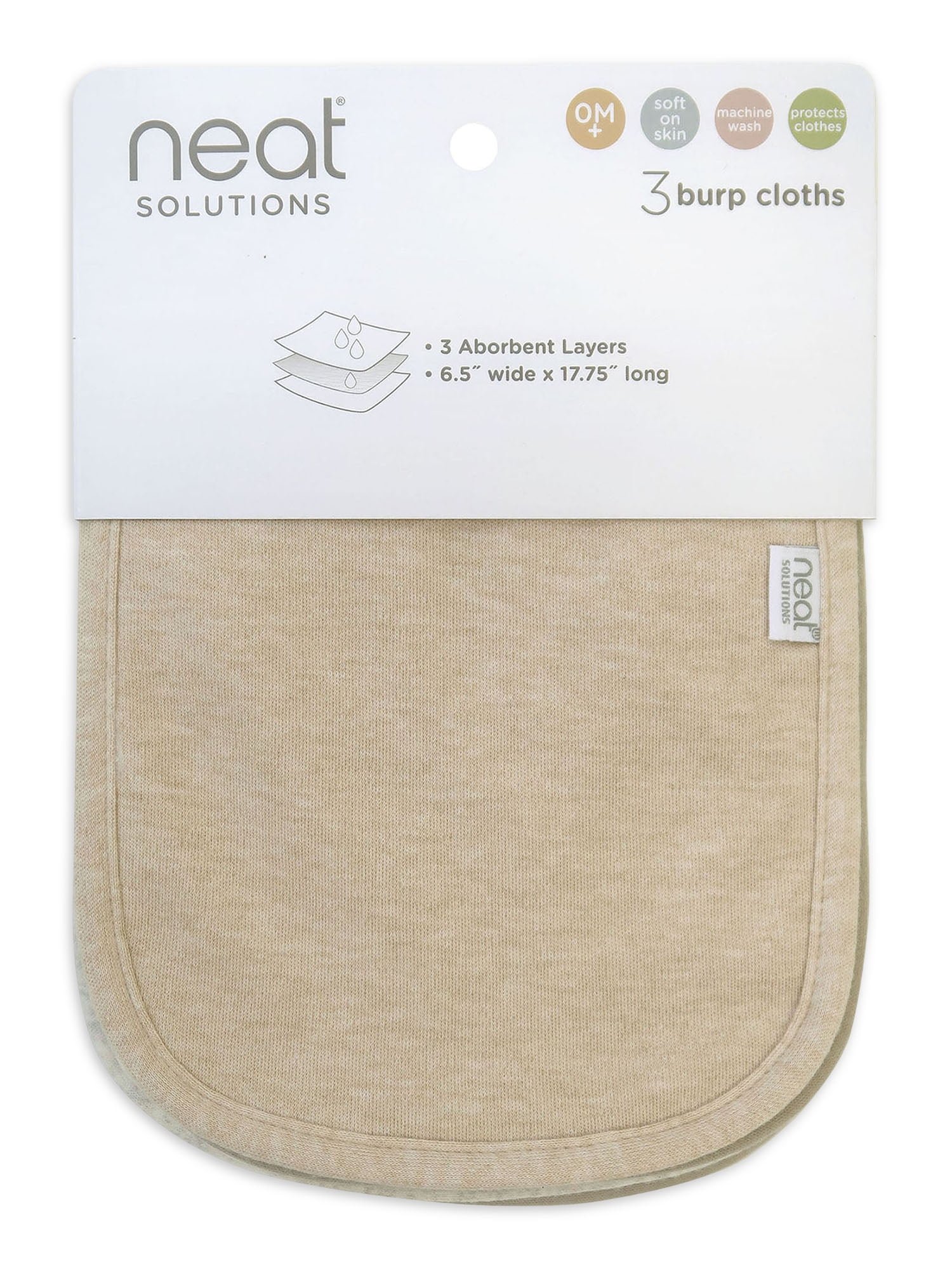 Neat Solution Unisex Newborn 3 Pack Infant Burp Cloth - Image 3