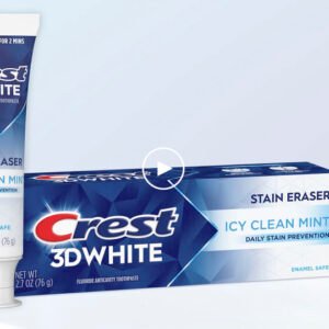 Alternative view of Crest 3D White Stain Eraser Teeth Whitening Toothpaste, Icy Clean Mint, 3.8oz Pack of 3
