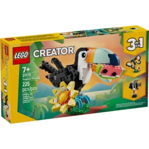 LEGO Creator 3 in 1 Wild Animals: Tropical Toucan Building Toy for Kids- Jungle Building Blocks & Learning Toy for Girls & Boys, Ages 7+ - Build 3 Animals in 1 Set - Gift for Birthdays - 31173 - High Quality Product Image