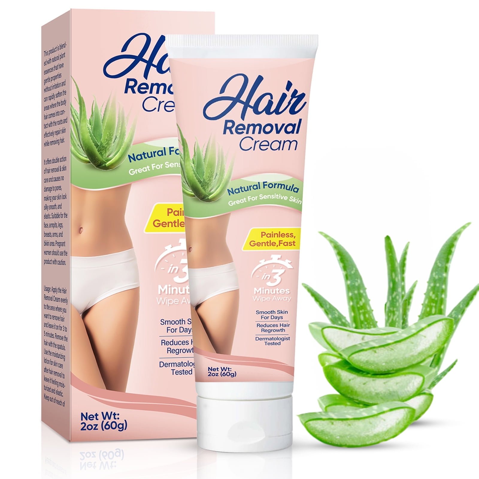 Hair Removal Cream with Spatula, Gentel Hair Remover for Body Legs Arms - High Quality Product Image