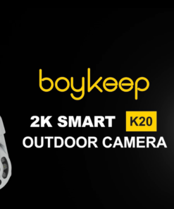 BoyKeep 2K Security Camera Outdoor, 2.4GHz Wi-Fi 360° View Pan/Tilt Wired Camera for Home Security Outside with Phone App, 24/7 Recording, Color Night Vision, Motion Detection/Tracking, 2PCS - High Quality Product Image