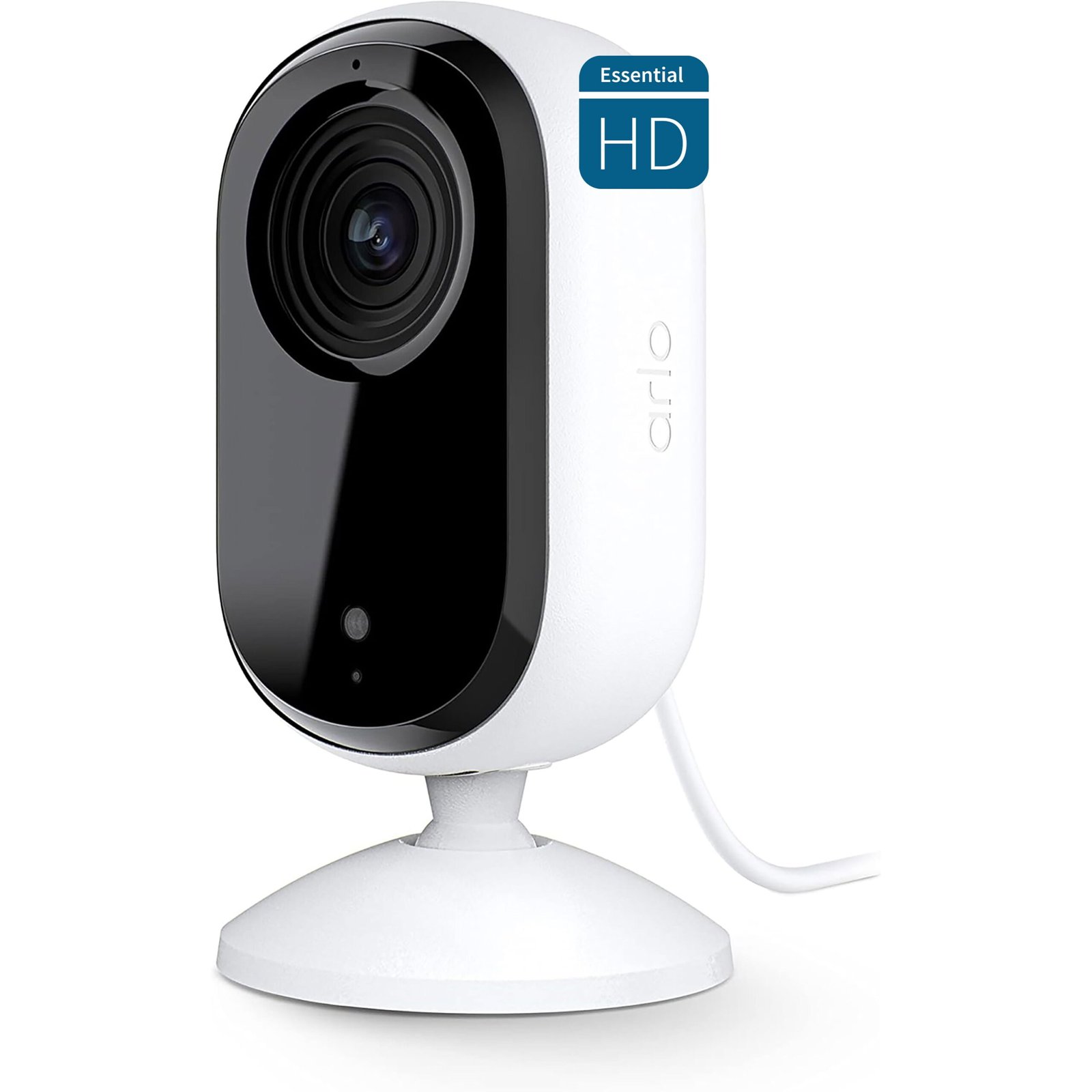 Arlo Essential Indoor Camera HD (2nd Gen) – Wired Security Camera with Privacy Shield, 1 Cam, White VMC2060-1WMNAS