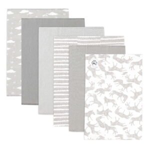 Baby Burp Cloths for Boys and Girls - 6 Pack Large 100% Cotton - Double Layered Extra Absorbent Burp Rags