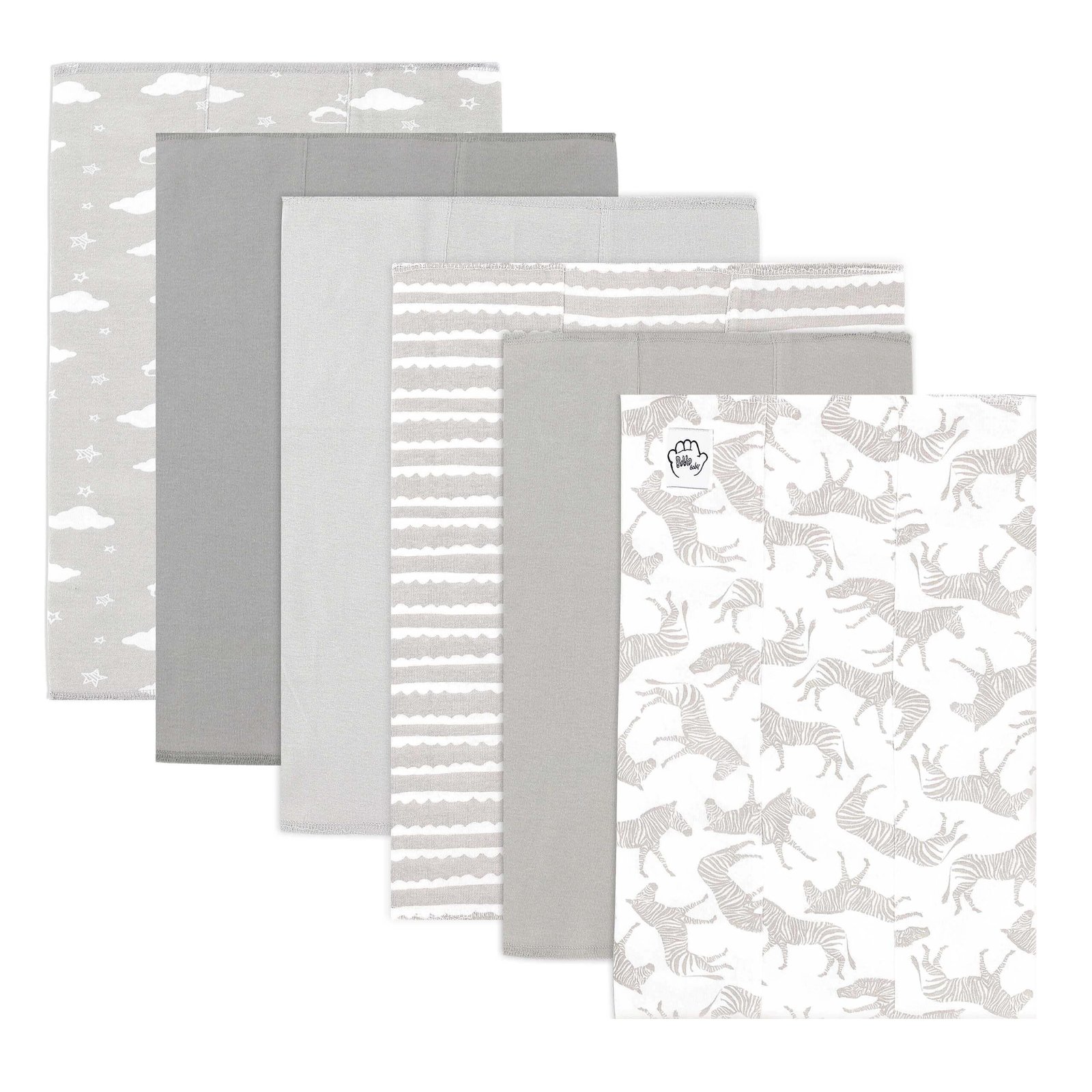 Baby Burp Cloths for Boys and Girls – 6 Pack Large 100% Cotton – Double Layered Extra Absorbent Burp Rags