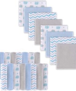 Baby Washcloths, Extra Soft and Ultra Absorbent Bath Cloth, Great Gifts for Newborn and Infants, 24 Pack, Elephant - High Quality Product Image