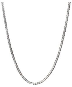 Brilliance Fine Jewelry Sterling Silver Box Chain Necklace, 20 - High Quality Product Image