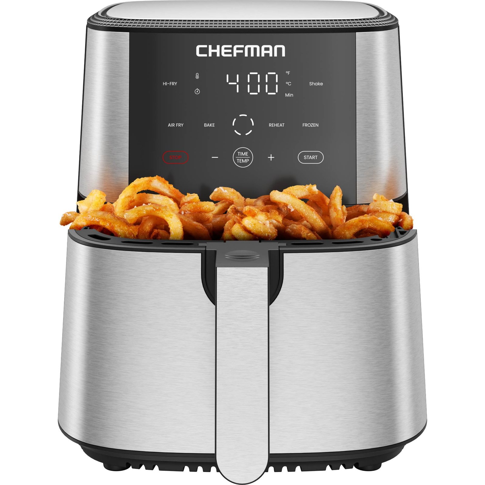 Chefman 6 Qt. Air Fryer 4 Functions w/ Touch Controls, HI-FRY Button, Stainless Steel