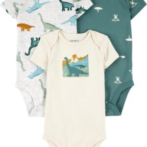 Carter's Child of Mine Baby Bodysuit, 3-Pack, Sizes Preemie-18 Months