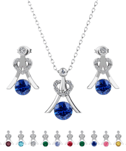 Cate & Chloe Serenity September Birthstone 18k White Gold Plated Women Jewelry Set, Swarovski Crystal - High Quality Product Image