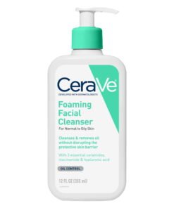 CeraVe Foaming Facial Cleanser for Normal to Oily Skin, 12 fl oz - High Quality Product Image