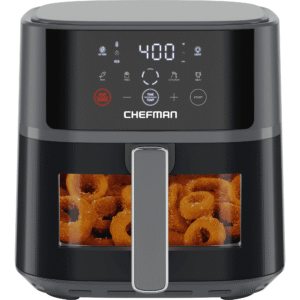 Chefman TurboFry® Touch 6-Qt Easy-View Air Fryer w/ 4 Cooking Presets and 450°F Hi-Fry Button - Gray