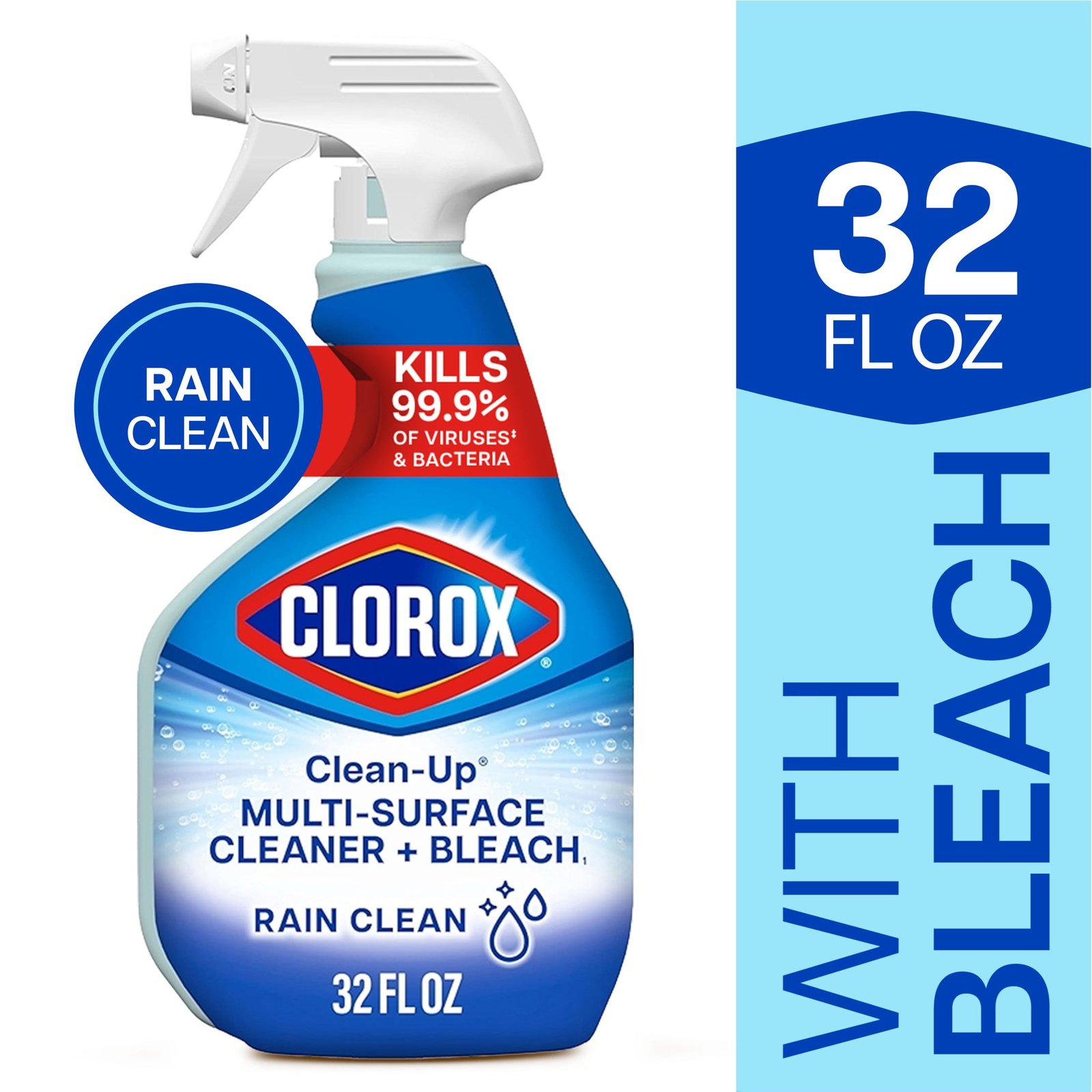 Clorox Clean-Up All Purpose Cleaner Spray with Bleach, Rain Clean, 32 fl oz