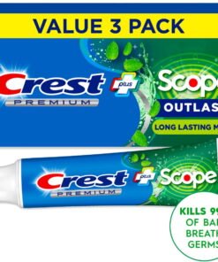 Crest Premium Plus Scope Outlast Fluoride Toothpaste, Long Lasting Mint Flavor 5.2oz, 3 Pack - High Quality Product Image