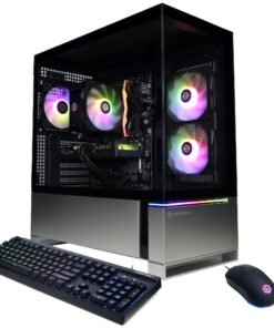 CyberPowerPC Gamer Master Gaming Desktop, AMD Ryzen 5 8400F, NVIDIA GeForce RTX 5060 8GB, 16GB DDR5, 1TB SSD, Black, GMA7300WST - High Quality Product Image