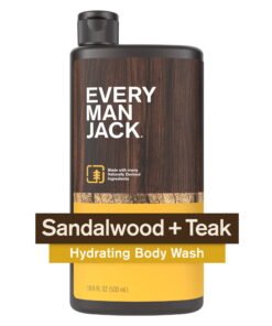 Every Man Jack Sandalwood Teak Hydrating Body Wash for Men, Naturally Derived, 16.9 fl. oz - High Quality Product Image