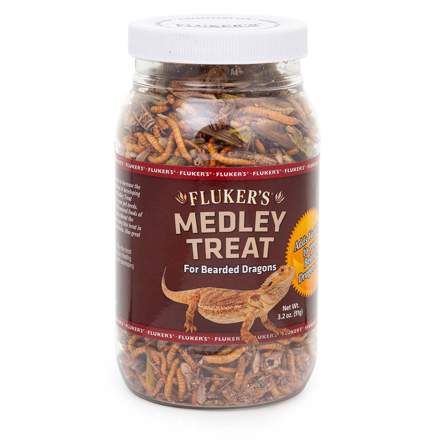 Fluker’s Bearded Dragon Medley Treats For Bearded Dragons and Other Reptiles, 3.2 oz