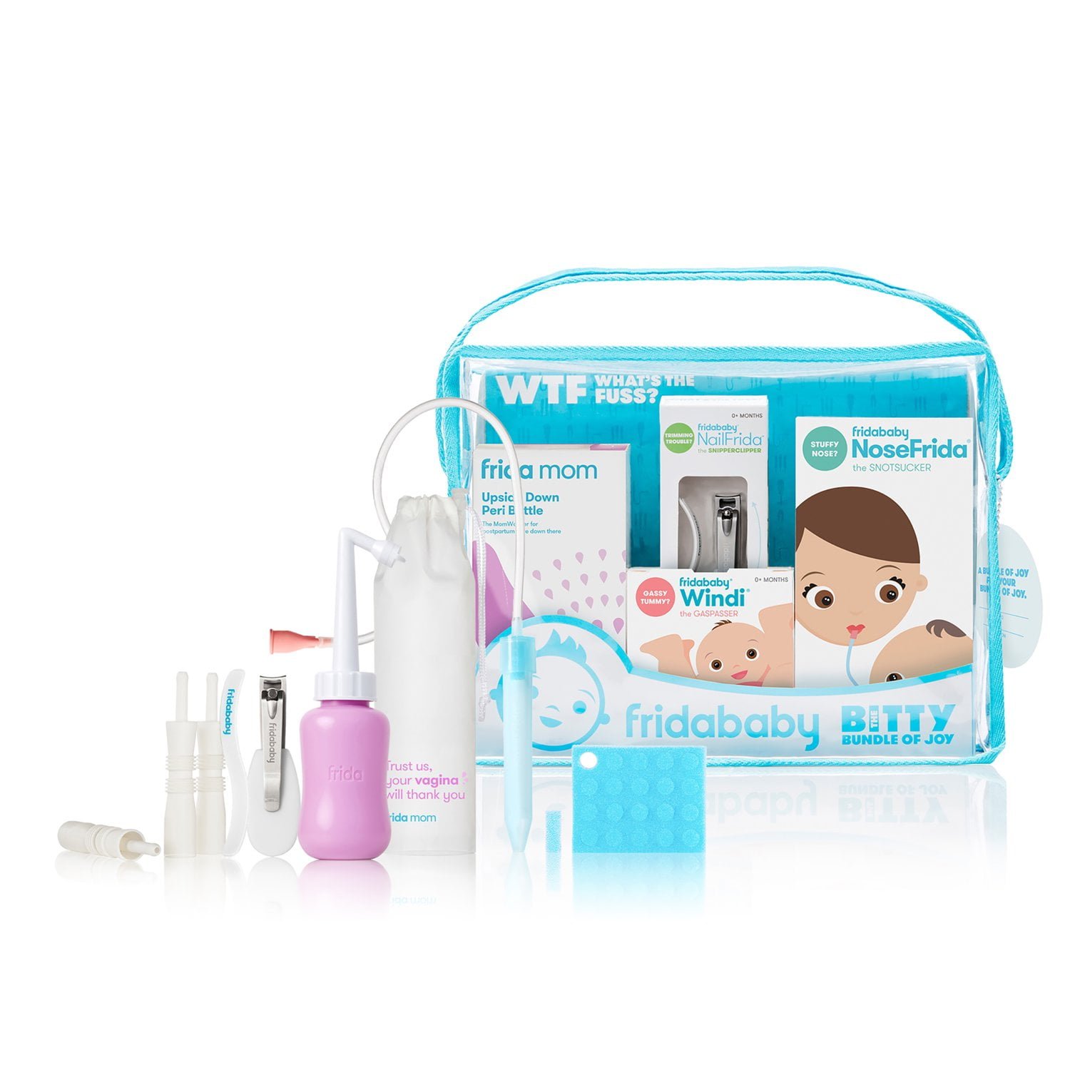 Frida Baby Bitty Bundle of Joy, Baby Body Care Set, Gift Essentials for Newborn Baby and Mom