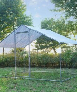 GOJOOASIS Large Chicken Coop for 15 Chickens Run Walk-in Metal Poultry Cage For Outdoor Backyard - High Quality Product Image