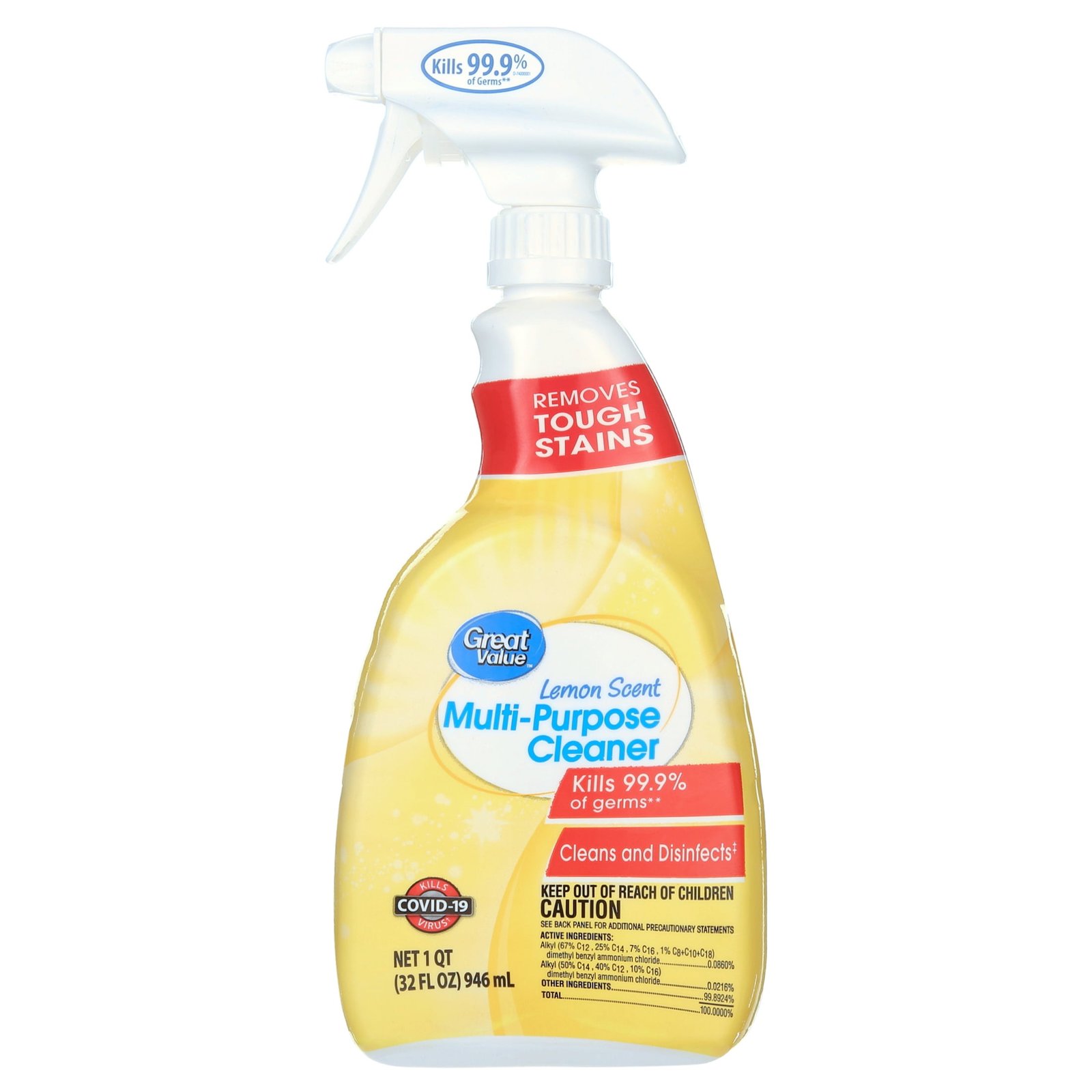 Great Value Multi-Purpose Cleaner, Lemon Scent, 32 fl oz