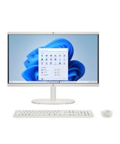 HP 21.45 inch All-in-One Desktop PC FHD Pentium 8GB 128 SSD Windows 11 Home in S Mode Cashmere White - High Quality Product Image