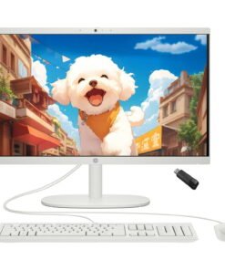HP 22 Inch All-in-One Desktop Computer Intel Quad Core Processor FHD Display 16GB DDR5 RAM 640GB SSD WiFi 6 Bluetooth Windows 11 Pro - High Quality Product Image