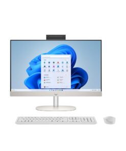 HP 23.8 inch All-in-One Desktop PC FHD Touchscreen Intel i3 , 8GB, 256GB SSD Windows 11 Home Shell White - High Quality Product Image