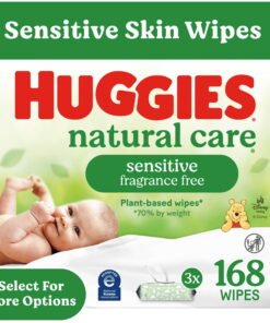 Huggies Natural Care Sensitive Baby Wipes, Unscented, 3 Pack, 168 Total Count (Select for More) - High Quality Product Image