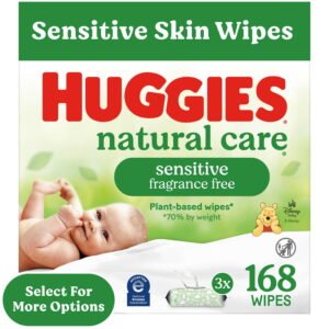 Huggies Natural Care Sensitive Baby Wipes, Unscented, 3 Pack, 168 Total Count (Select for More)