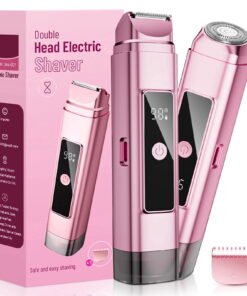 Nogroa 2 in 1 Women Electric Shaver, Dual Head Bikini Trimmer for Women, IPX7 Waterproof Wet & Dry Body Pubic Hair Trimmer, Cordless Lady Electric Razor for Face, Underarm & Legs, Pink - High Quality Product Image