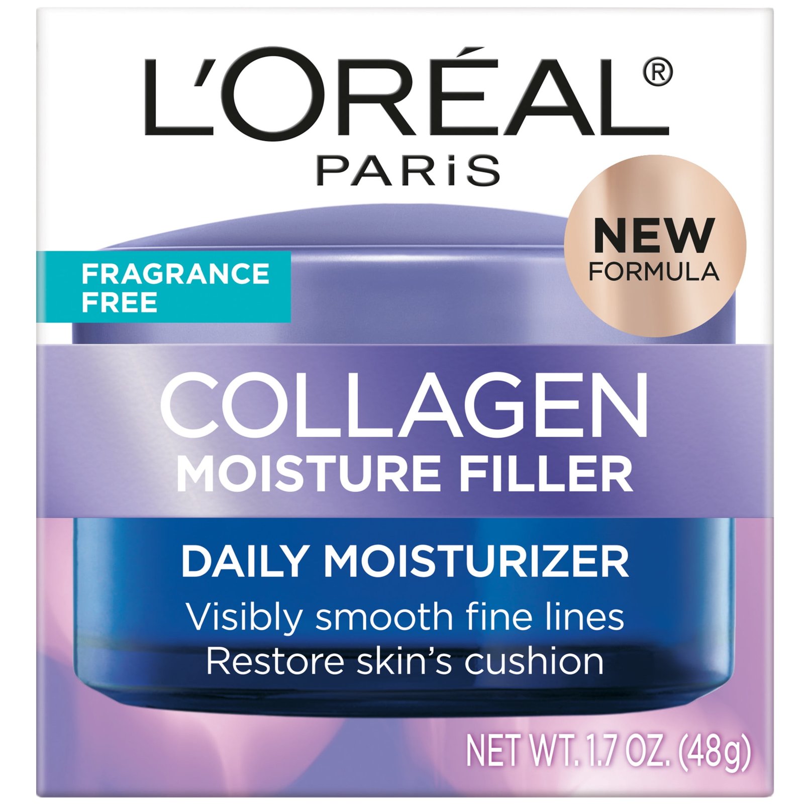 L’Oreal Paris Collagen Moisture Filler, Anti-aging Moisturizer Fragrance Free, 1 Kit
