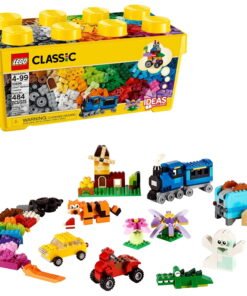 LEGO Classic Medium Creative Brick Box , Toy Set with Train, Car, Tiger, Birthday Gift for Kids 4+, 10696 - High Quality Product Image