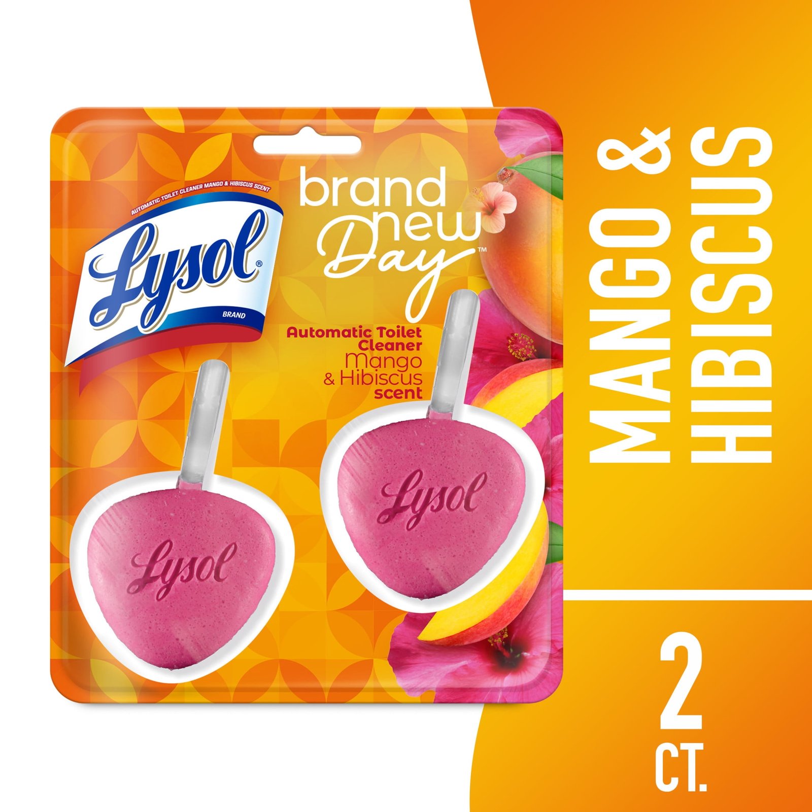 Lysol® Automatic Toilet Bowl Cleaner, Brand New Day, Mango & Hibiscus, 2 count