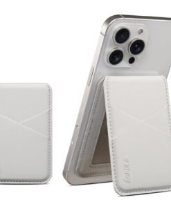 Magnetic Magsafe Wallet, Double Flap Stand Card Holder, Adjustable Phone Attachment for iPhone 17/16/15/14/13/12, Travel Accessory white - High Quality Product Image
