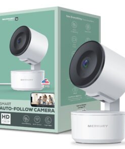 Merkury Smart Indoor Camera 1080p - Auto-Tracking Wi-Fi Security Camera, White (1-Pack) - High Quality Product Image