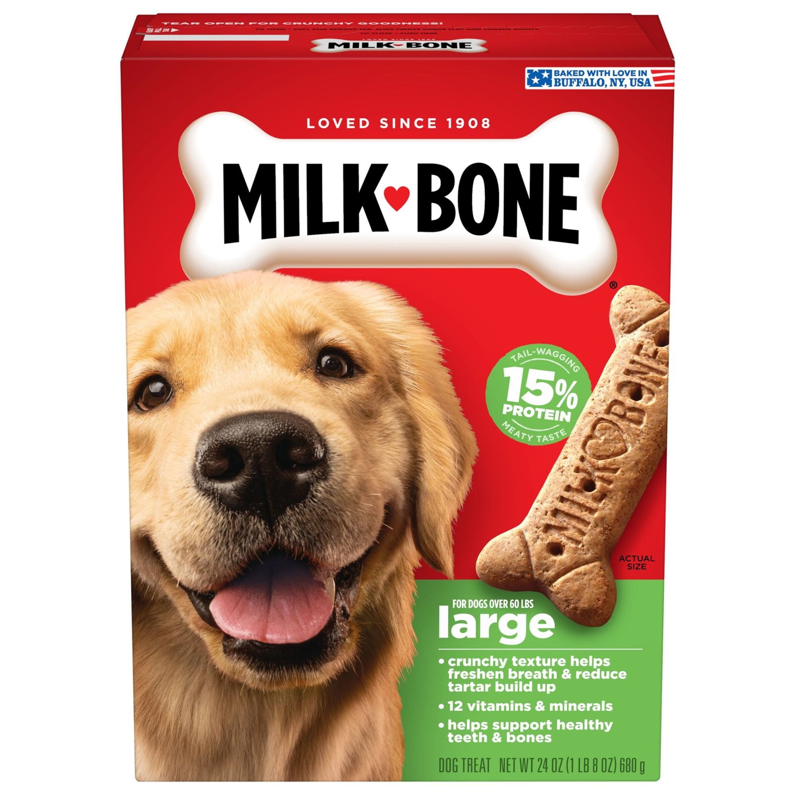 Milk Bone Original Biscuits, Large Dog Treats, 24 oz Box