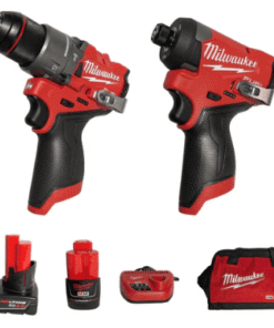Milwaukee M12 FUEL 12V Lithium-Ion Brushless Cordless 2-Tool Combo Kit – 1/2 - High Quality Product Image