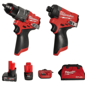 Milwaukee M12 FUEL 12V Lithium-Ion Brushless Cordless 2-Tool Combo Kit – 1/2