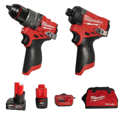 Milwaukee M12 FUEL 12V Lithium-Ion Brushless Cordless 2-Tool Combo Kit – 1/2