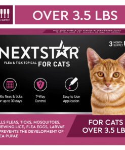 NEXTSTAR Flea & Tick Topical Prevention for Cats Over 3.5 lbs, 3-Month Supply - High Quality Product Image